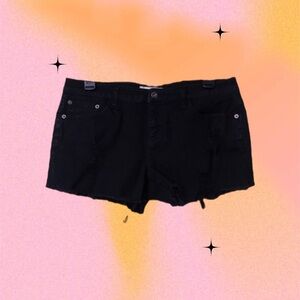 Black Jean Shorts